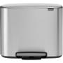 BRABANTIA Pedalspand,  Brabantia Bo, stål mat, stål, 3-rums, 3x11 l, soft close, 3 inderspande i plast *Denne vare tages ikke retur*