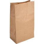 Klodsbundspose,  25x15x43cm,  15 l, brun, papir, uden hank, med sidefals