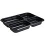 ABENA Bakke, C 2227-4B, 22,7x17,8x3cm, 735 ml, sort, CPET, 4-rums, 140/155/185/255 ml, standard serie, hovedret