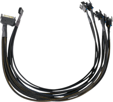 Inet Splitter for PWM fans, 4-pin to 5x4-pin fe, Molex power (8906902)