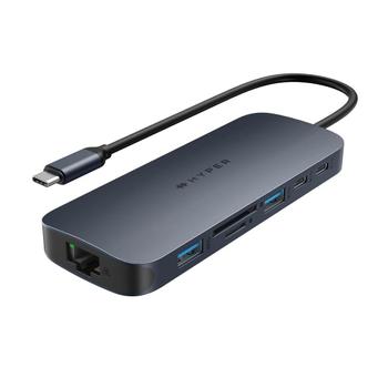 HYPER HyperDrive EcoSmart Gen.2 Dual HDMI Universal USB-C 11-in-1 Hub w 140 W PD3.1 Power Pass-thru (HD4006GL)