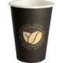 _ Kaffebæger Beans, ABENA Gastro, 11cm, Ø9cm, 36 cl, 33 cl, sort, pap/PE, 12 oz