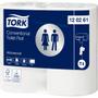 TORK Toiletpapir, Tork T4 Advanced, 2-lags, 61,6m x 9,9cm, Ø12cm, hvid, genanvendt papir