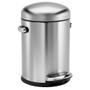 Simplehuman Pedalspand, Simplehuman, stål mat, rustfrit stål, 4.5 l, med inderspand i plast, og soft close låg