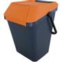 EasyMax Affaldsspand, EasyMax, grå, plast, 45 l, med orange låg, stabelbar