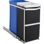 Simplehuman Affaldsspand, Simplehuman Pull-out Recycler Bin, flerfarvet, plast/stål, 2-rums, 20+15 l, med to spande