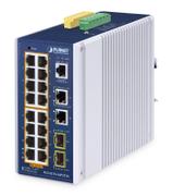 PLANET IP30 Industrial L2/L4 16-Port 