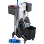 ABENA Rengøringsvogn, Speed Mop, 850x490x1070mm, sort, genanvendt plast/forkromet stål, ready to use