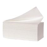 Håndklædeark,  neutral, 3-lags, V-fold, 21, 5x24cm,  10,5 cm, hvid, nyfiber