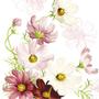 ABENA Middagsserviet, Cosmea, 1/4 fold, 40x40cm, flerfarvet, airlaid