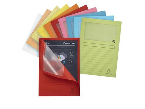 EXACOMPTA Aktomslag EXACOMPTA m/vindu A4 ass (100) (50150E)