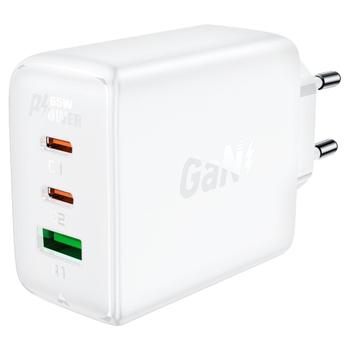 Acefast fast charger GaN 2x USB-C / USB-A, PPS, PD, QC4, 65W  - White (6974316281764)