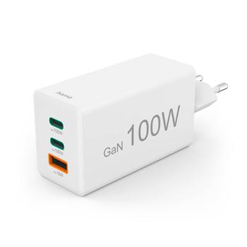 HAMA Charger 2x USB-C 1x USB-A GaN 100W White (00201997)