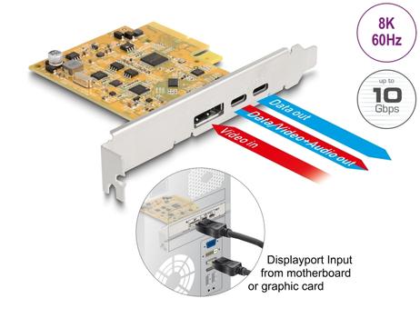 DELOCK PCI Express x4 Card to 1 x external USB Type-C™ (90161)