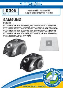 HANESTRÖM Vacuum cleaner bags K306 (K306)