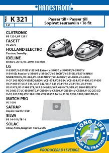 HANESTRÖM Vacuum cleaner bags K321 (K321)