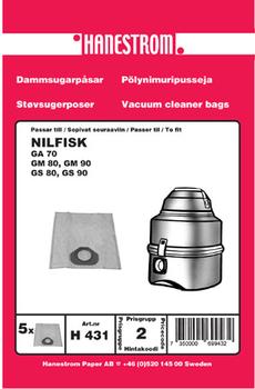 HANESTRÖM Dammsugarpåsar NILFISK GM80, GM90, GS80, GS90 (H431)