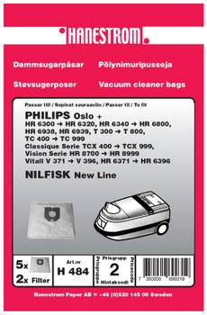 HANESTRÖM Dammsugarpåsar PHILIPS OSLO+ (H484)