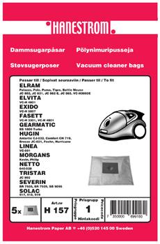 HANESTRÖM Dammsugarpåsar ELRAM JC 802, JC 831, JC 862 (H157)