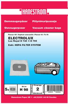 HANESTRÖM Dammsugarpåsar ELECTROLUX D748-795 (H98)