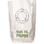 ABENA Papirsæk, 1-lags, 110 l, hvid, papir, 70x95+25cm, påtrykt "Kun til papir"