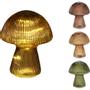 ABENA LED lampe, Mushroom, 16,5x20,5cm, glas, assorteret, med timerfunktion