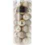 ABENA Julekugler, Ø6cm, guld, plast, 35 kugler pr. pakke, m. snor, assorteret
