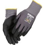 Fingerdyppet nitrilhandske,  ODIN Flex, 7, grå, nitril/ polyester,  lycra overhånd