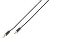 VIVANCO Audio 3.5mm flat cable Gold 1m Black