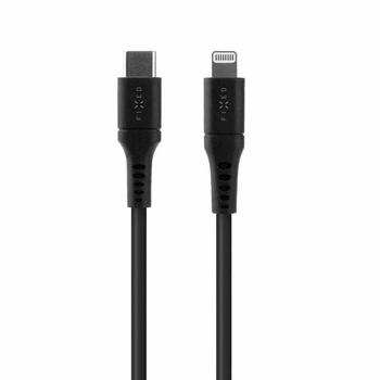 FIXED LIQUID Silicone - USB-C <-> Lightning - 1.2m - Sort (FIXDLS-CL12-BK)