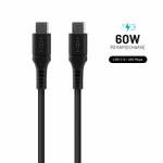 FIXED LIQUID Silicone cable 60W USB-C/C 1.2m Black (FIXDLS-CC12-BK)