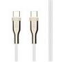 FIXED METAL series 100W USB-C/C braided cable 1.2m White