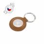 FIXED Ægte læder nøglering etui til AirTag Brun