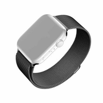 FIXED älykellon mesh-ranneke,  Apple Watch 42 / 44 / 45 / 49 mm, musta (FIXMEST-434-BK)