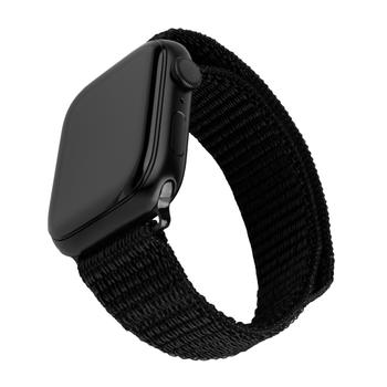 FIXED älykellon nailonranneke,  Apple Watch 38 / 40 / 41 mm, musta (FIXNST2-436-BK)