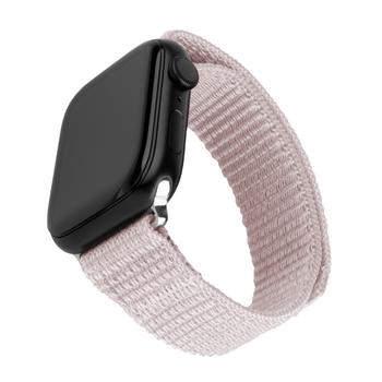 FIXED älykellon nailonranneke,  Apple Watch 38 / 40 / 41 mm, vaaleanpunainen (FIXNST2-436-ROGD)