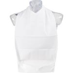 Spisestykke,  ABENA Classic, 2-lags, 70x37cm, hvid, PE/ tissue,  med bindebånd,  engangs