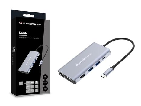 CONCEPTRONIC 10-In-1 Usb 3.2 Gen 1 Docking (DONN20G)