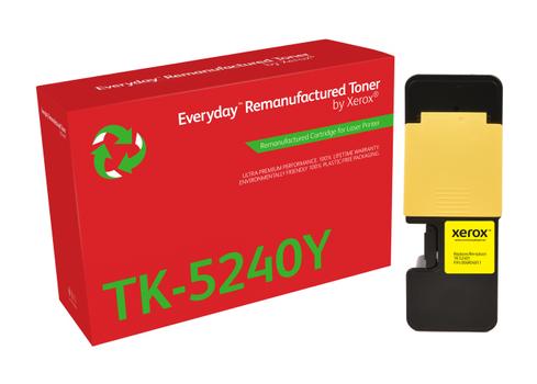 XEROX EVERYDAY REMANUFACTURED TONER YELLOW REPLACES KYOCERA TK-5240Y SUPL (006R04811)