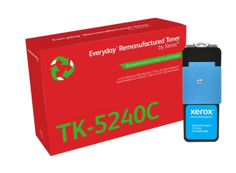 XEROX EVERYDAY REMANUFACTURED TONER CYAN REPLACES KYOCERA TK-5240C SUPL (006R04808)