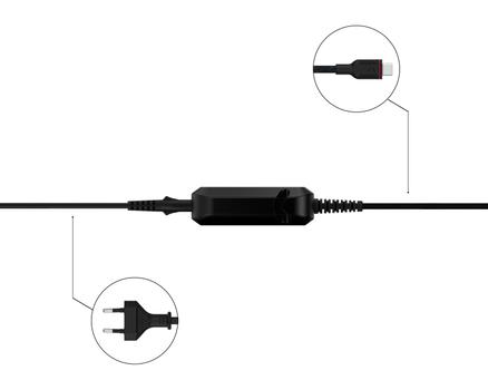 UNISYNK USB-C Laptop Charger EU 65W Black (10420)