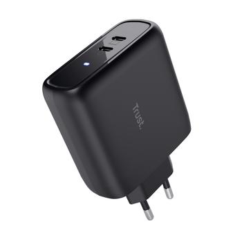 TRUST MAXO 65W 2P USB-C CHARGER BLK (25380)