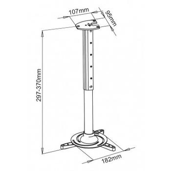 TECHLY Project Mount Ceiling Silver (301559)