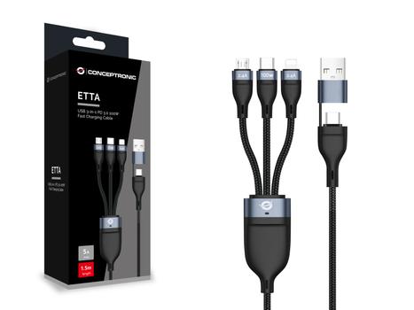 CONCEPTRONIC Usb 3-In-1 Pd 3.0 100W Fast (ETTA06B15)