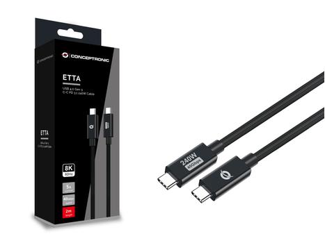 CONCEPTRONIC Usb 4.0 Gen 3 C-C Pd 3.1 240W (ETTA04B20)