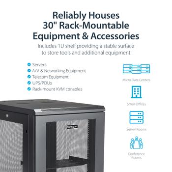 STARTECH SERVER RACK-WARDROBE SERVER WITH DEPTH OF 31IN -18U RACK (RK1833BKM)