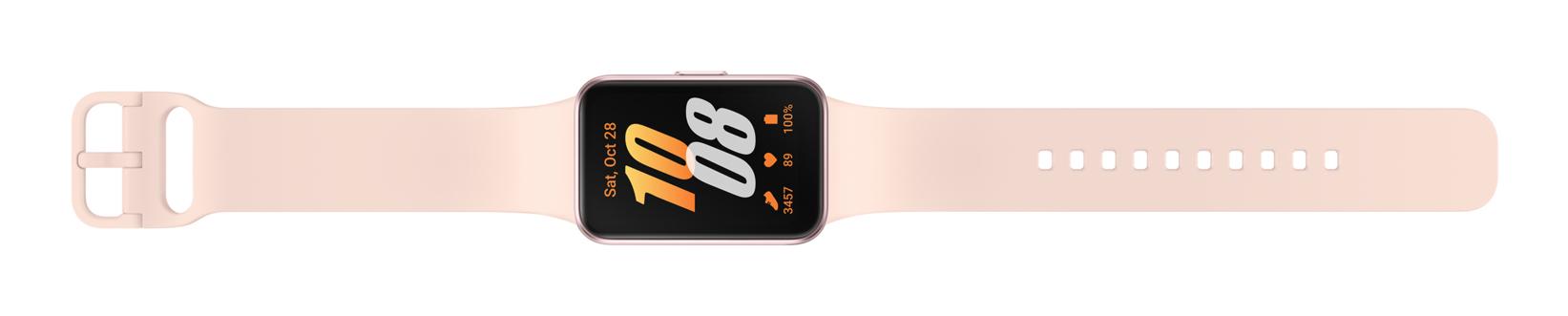 Samsung Galaxy Fit3 (pink gold) Pulsklokke,  1,6" AMOLED, pulsmåling,  GPS, BT, vanntett 5ATM, 13 dagers batteri (SM-R390NIDAEUB)