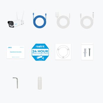 Reolink W430 Smart 4K Utendørs overvåkningskamera 4K 8MP Ultra HD, Dual-Band Wi-Fi 6, 5X Optical Zoom, IP67 (WC811WAB4K03)