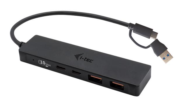 I-TEC USB-C HUB 2+2X USB-C/A USB-C METAL HUB 2XUSB-C 2XUSB-A PERP (C31HUBMETAL2A2C)