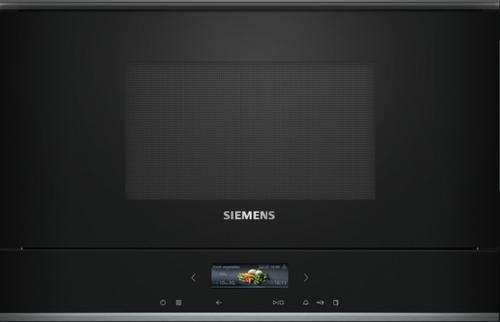SIEMENS iQ700 BF722R1B1 Mikrobølgeovn (sort) 900W, 21L volum, til innbygging,  60 cm (BF722R1B1)